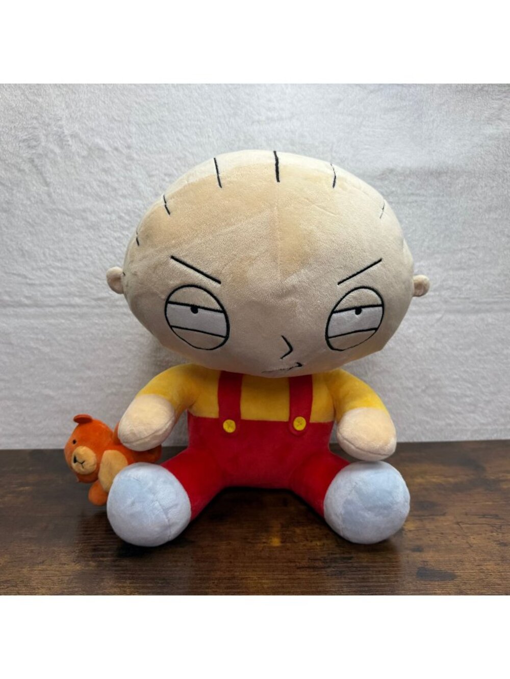 Family Guy Stewie Griffin vibrating Hug me Plush Toy With Teddy Bear sits 14"